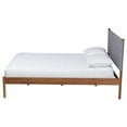 thumbnail image 2 of Baxton Studio Modern Grey Woven Fabric and Walnut Brown Wood Queen Size Platform Bed, 2 of 6