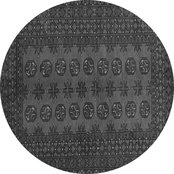 Ahgly Company Indoor Round Persian Gray Traditional Area Rugs, 3' Round