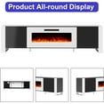 thumbnail image 2 of VANACC 70" Fireplace TV Stand with 36" Electric Fireplace for TVs up to 80", Black/White, 2 of 7