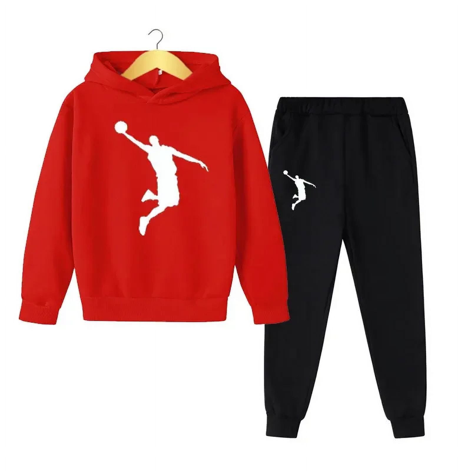Tenue Décontractée Enfant Survêtement Enfant Amropi - Ensemble Sweat à Capuche + Pantalon - 95% Coton - Taille 3-12 Ans - Sport Quotidien Tenue Coton Enfant