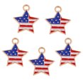 thumbnail image 1 of 5 Pedazos de Colgante de Colr Pendiente Modelo EE.UU. Stars Hearts Adornos DIY de Joyería Baoblaze Colgante de estrellas y rayas, 1 of 8