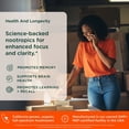 thumbnail image 3 of The Genius Brand Mood + Focus Nootropic – 400mg Organic Lion’s Mane, Alpha GPC & Citicoline – Memory & Focus Supplement – 30 Servings, 3 of 7