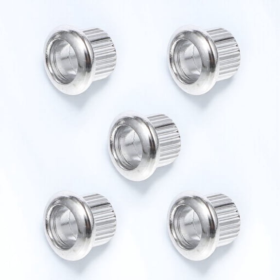 PAMINGONO 6Pcs Guitar Tuning Key Ferrules Tuner Silver Steel Guitar Players Professional Use