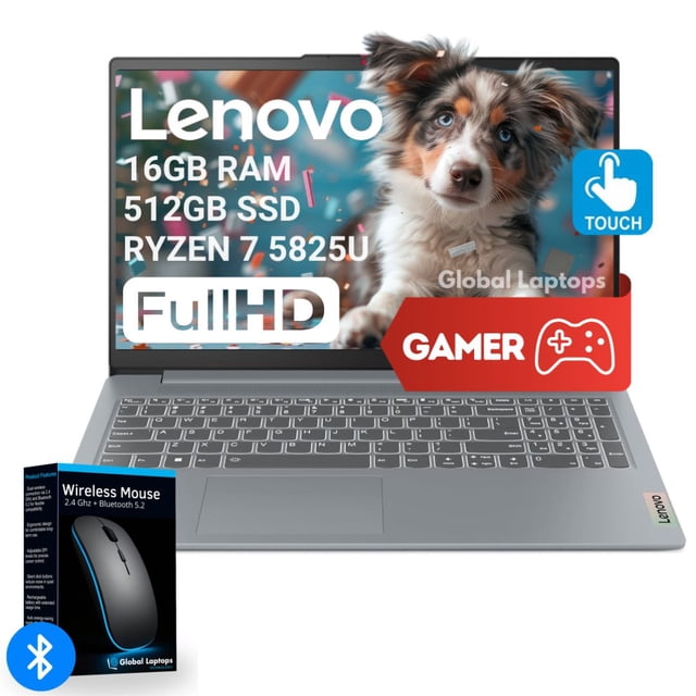 Laptop Lenovo IdeaPad AMD Ryzen 7 5825U 512GB SSD 16GB RAM 15,6 FHD TouchScreen