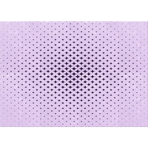 Ahgly Company Indoor Rectangle Patterned Orchid Purple Area Rugs, 8' x 10'