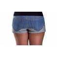 thumbnail image 4 of Quiksilver Women's Patchwork Denim Stretch Shorts Size 27 New, 4 of 4