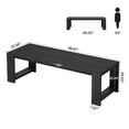 thumbnail image 6 of Tribesigns 86.61-inch Dining Table for 6-8, Farmhouse Kitchen Table, Extra Long Rectangular Dinner Table, Black, 6 of 8