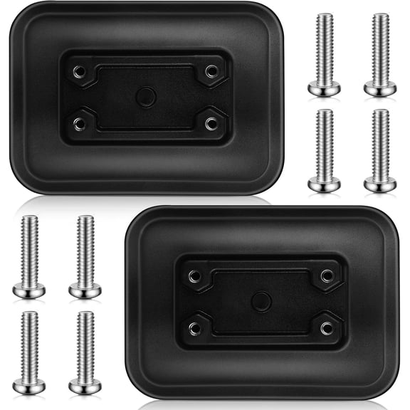 Lsupdaol 2 Pcs Glue-on Pad for Inflatable Boats 0341-bk Glue-on Pad Flexible Surface Mount Manufactured for Inflatable Kayak Rod Holder Motor Mount Fishing Rod Holder Dinghy Canoe