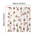 thumbnail image 3 of Hearth & Gear Santa Curtains Home Suitable For Living Rooms Rural Style Winter Scenery Cute Santa Printed Pole Curtains Translucent Portable Curtains for Baby Short Length Curtains Dark Out Shades for, 3 of 7