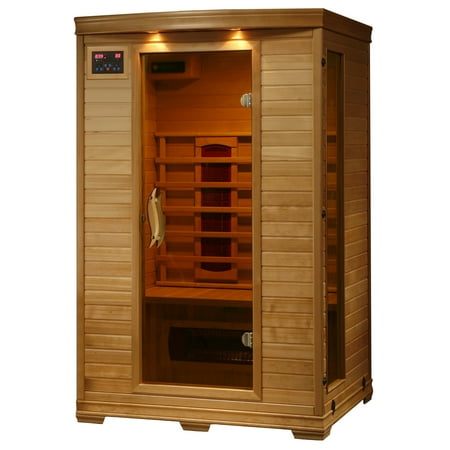 Radiant Saunas 2-Person Hemlock Deluxe Infrared Sauna w/ 5 Ceramic Heaters