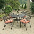 thumbnail image 2 of Pemberly Row Black Aluminum 7 Piece Dining Set with Umbrella and Cushions, 2 of 4