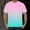 Pink a, variant on Zylanna Men's Short Sleeve T-Shirts, Crew Neck Summer Lightweight Gradient Color Daily leisure Tops for Men Pink Size 3XL