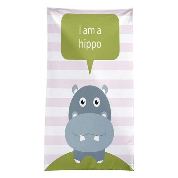 JeashCHAT Oversized Beach Towel for Kids , 30"x60" Cute Cartoon Animal Microfiber Sandproof Towel for Boys Girls, Quick Dry Swimming Pool Towel for Travel Sports Swim Spa