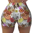 thumbnail image 2 of Salouo Cute Dogs Puppy Print Women's Athletic Shorts,Booty Shorts Biker Shorts High Waisted Elastic Workout Shorts for Yoga Gym Running Sports-Large, 2 of 8
