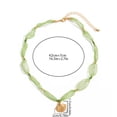 thumbnail image 5 of Lightweight Sheer Fabric Marine Themed Necklace With Alloy Starfish Charm Elegant Collarbone Chain For Casual Wear, 5 of 16