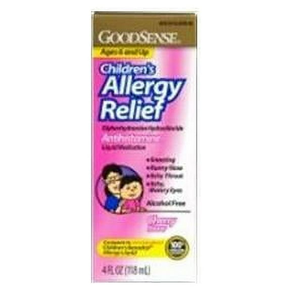 GoodSense&Reg; Child's Allergy Liquid 12.5 Mg Antihistamine Cherry 4 oz. Case Pack 48