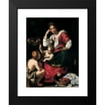 thumbnail image 2 of Bernardo Strozzi 19x24 Black Modern Framed Museum Art Print Titled - Madonna and Child with Infant Saint John, 2 of 5
