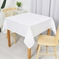 thumbnail image 3 of DWCN Faux Linen Rectangle Tablecloth - Wrinkle and Stain Resistant Washable Table Cloth for Kitchen Dining Room Holiday Table Cover for Party Dinner, White, 60 x 84 Inch, 3 of 5