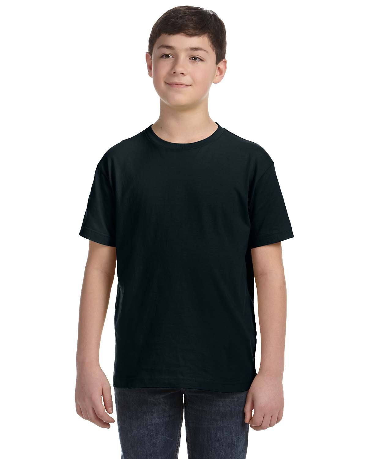 Aquaguard Boys 3-Pack T-Shirt Crew Neck Short Sleeve 100% Cotton Tee, Size: 4-14 - Large - Black