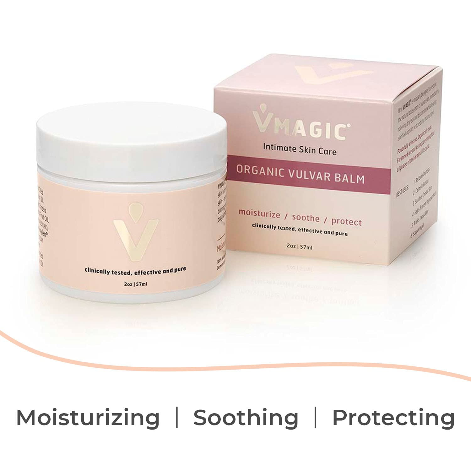 Medicine Mama’s Apothecary Vmagic Organic Vulva Cream Intimate Skin Care Menopause Support Relieves Feminine Dryness Itching Burning Redness Irritation Hormone Free 2 oz