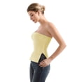 thumbnail image 4 of Camiseta de tubo SUUKSESS para mujer con doble forro lateral, color amarillo pálido, 4 of 6