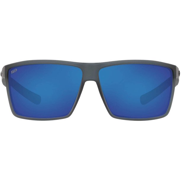 Costa Del Mar Costa Del Mar Men S Rincon Polarized Rectangular Sunglasses Matte Smoke Crystal Grey Blue Mirrored Polarized 580p 63 Mm Walmart Com Walmart Com