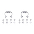 thumbnail image 2 of Guardoinrt Xiangbala Magnetic Fake Septum Nose Rings Hoop for Women Chic and Sophisticated Acrylic Silver 2Set, 2 of 6