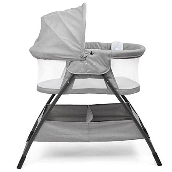 Baby Delight Beside Me Doze Deluxe Moisés para bebé, cama junto a la cama, dosel plegable y extraíble, gris guijarro