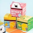 thumbnail image 5 of olkpmnmk 1Pc Sticky Notes, Glittery Full Adhesive Sticker Notes with Cute Box, Cartoon Pull-out Pearlescent Sticky Notes, Portable Pull Design Sticky Notes for Office Classroom Essentials, 5 of 5