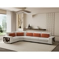 thumbnail image 3 of Modern Modular Sectional L-shaped Sofa with Armrest Wooden Frame Locker, Stylish and Comfortable , Cream Style, Beige, 3 of 12