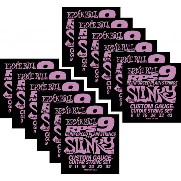 Ernie Ball RPS Super Slinky Electric Guitar Strings, 12 Sets of Strings, P02239^12