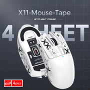 ATTACK SHARK Mouse Anti-Slip Grip Tape X11 for Superlight Wireless Gaming Mice, Sweat-Resistant, Ultra-Thin 0.5mm, White