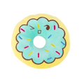 thumbnail image 1 of Juguete para perros, juguete para masticar con rosquillas de peluche interactivo, suave seguro para perros, amarillo Feliz Sencillez, 1 of 5