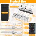 thumbnail image 3 of 8Pcs Grilling Skewers Set Stainless Steel Kebab Grill Skewers Reusable Kabob Skewers with 3 Prong/ 2 Prong/ Single Prong BBQ Grill Skewers Kabob Skewer Rack BBQ Chart Storage Bag for Grilling BBQ, 3 of 6