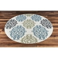 thumbnail image 3 of great american distributors iofn.06.cr.5x8 5 x 8 ft. island breeze scroll floral & botanical rug, cream & green, 3 of 3
