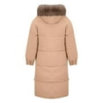 thumbnail image 4 of Women's 2026 Korean Style Puffer Coat, Knee Length Oversized Parka, Luxurious Faux Fur Collar Winter Jacket, Thickened Loose Fit Down Alternative Coat Khaki M, 4 of 9