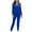 Blue, variant on Brnmxoke Women Velour Sweat Suits 2 Piece Outfits Tracksuits Zip Up Hoodie Jacket Drawstring Jogger Pants Casual Velvet Matching Suit Set Blue,XL