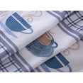 thumbnail image 3 of Plaid Coffee Time 3 Pc Cafe Kitchen Curtain Tier & Valance Set - Gray/Blue, 3 of 3