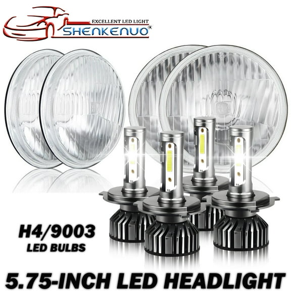For Chevy Impala El Camino 4pcs DOT 5.75" Round LED Headlights High/Low Beam White