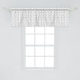 thumbnail image 2 of Ambesonne Black White Window Valance, Abstract Dandelions, 54" X 18", Black White, 2 of 3