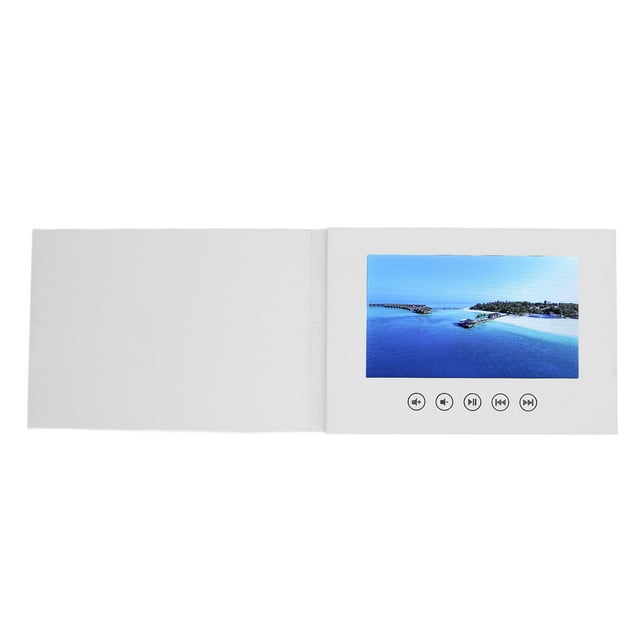 Video Greeting Card, Electronic Greeting Card 720P HD Video Playback Video Brochure Electronic Video Book with LCD Screen for Anniversary Birthday, Support Picture and Video