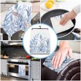 thumbnail image 5 of Blue Green Leaf Leaves Plant Hand Towels Dishcloth Utensils for Kitchen Microfiber Cleaning Cloths Household Wipe Towel, 5 of 7