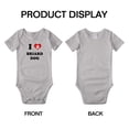 thumbnail image 3 of I Heart Briard Dog Funny Cute Baby Rompers (Gray, 0-3 Months), 3 of 5