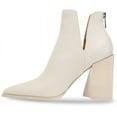 thumbnail image 3 of Steve Madden Taylen Bone Leather Zipper Closure Pointed Toe Collar Notched Boots (Bone Leather, 11), 3 of 9