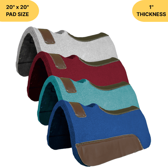 Resistance Mini 20 x 20 Felt Performance Saddle Pad with Wear Leathers 1" Thick