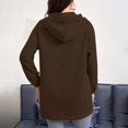 thumbnail image 4 of MESSUEN Long Hoodie Thick Sweatshirts for Women Workout Hoodies for Women Long Sleeves Tops for Women Cute Tops Lightweight Hoodies for Women Long Sleeve Tops Coffee XL, 4 of 9