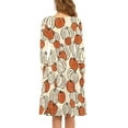 thumbnail image 4 of FKELYI Thanksgiving Women Dresses Size L Breathable Autumn Pumpkin Ladies Dresses for Fall Durable Women Casual Dresses for Work, 4 of 4