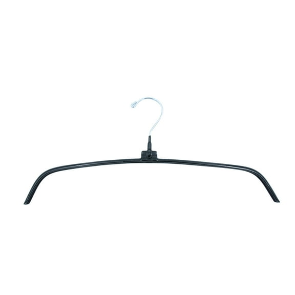 SSWBasics Rubberized Hangers - Black Metal - 16 inch - Case of 20