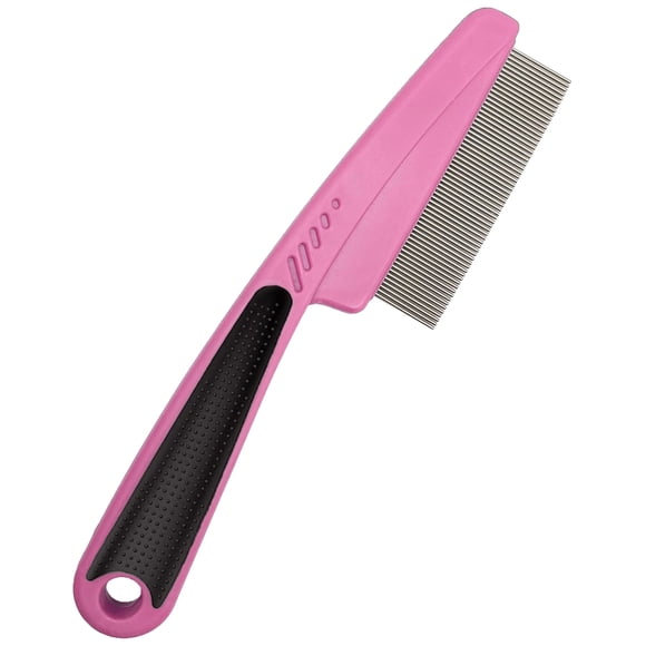 Jeufond Peine anticaspa multifuncional de acero inoxidable con dientes finos, herramienta profesional para el cuidado del cuero cabelludo, adecuada para niños y adultos (rosa)