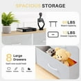 thumbnail image 6 of Simenmax 8 Dresser, Storage Drawers with Removable Fabric Bins, Fabric Closet Chests Organizer for Bedroom, Closet, Living Room, Light Gray, 6 of 8